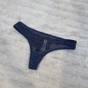 Victoria's Secret Navy Lace Thong